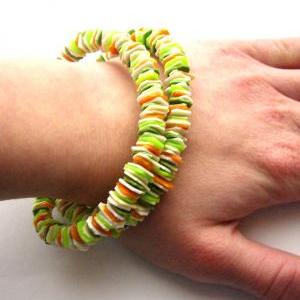 Colorful Eco-friendly Bracelet Made Of Recycled..