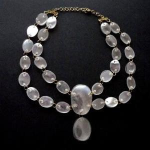 White & Gold Statement Necklace..