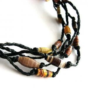 Brown & Black Statement Necklace Made..
