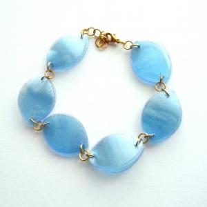 Blue Eco-friendly Bracelet Made Of Recycled..