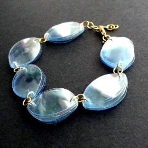 Blue Eco-friendly Bracelet Made Of Recycled..