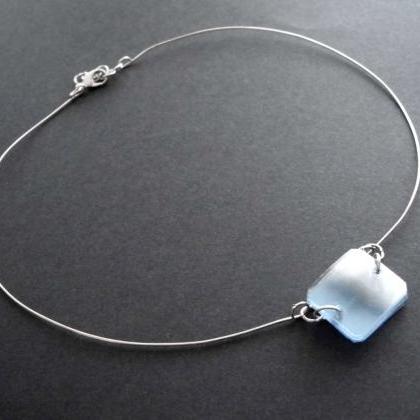 Statement Necklace Minimalist Made Of Recycled..