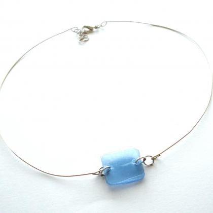 Statement Necklace Minimalist Made Of Recycled..