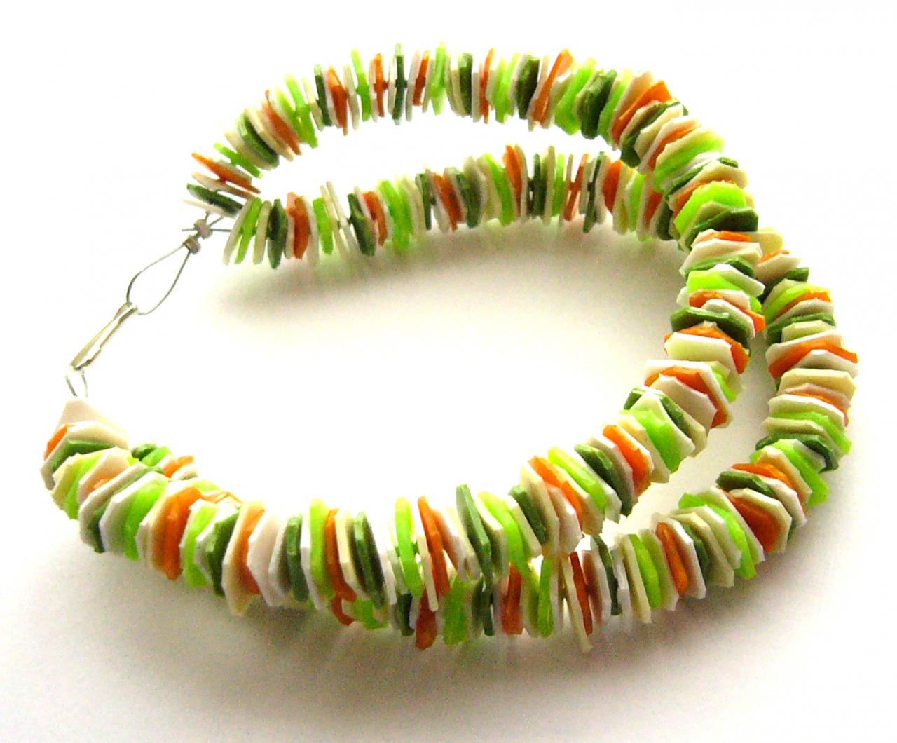Colorful Eco-friendly Bracelet Made Of Recycled Plastic Bottles - Upcycled Jewelry, Bright, Modern, Handmade